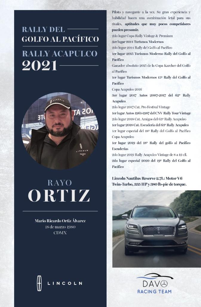 Automovilismo Ricardo Ortiz El Rayo